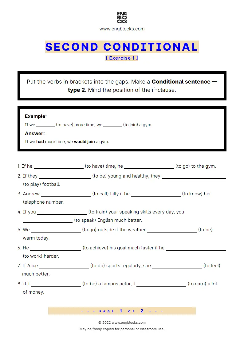 ENGLISH 8 UNIT 7 GRAMMAR CONDITIONAL TYPE 1 2 online exercise for