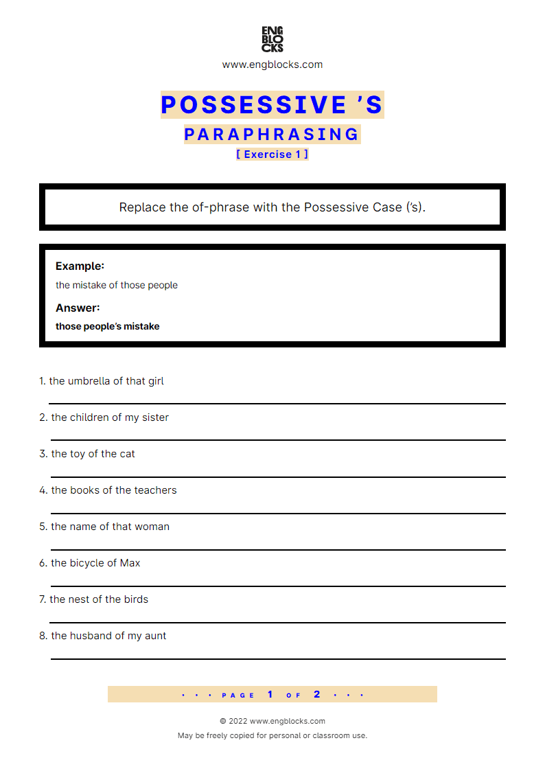 paraphrasing worksheets pdf