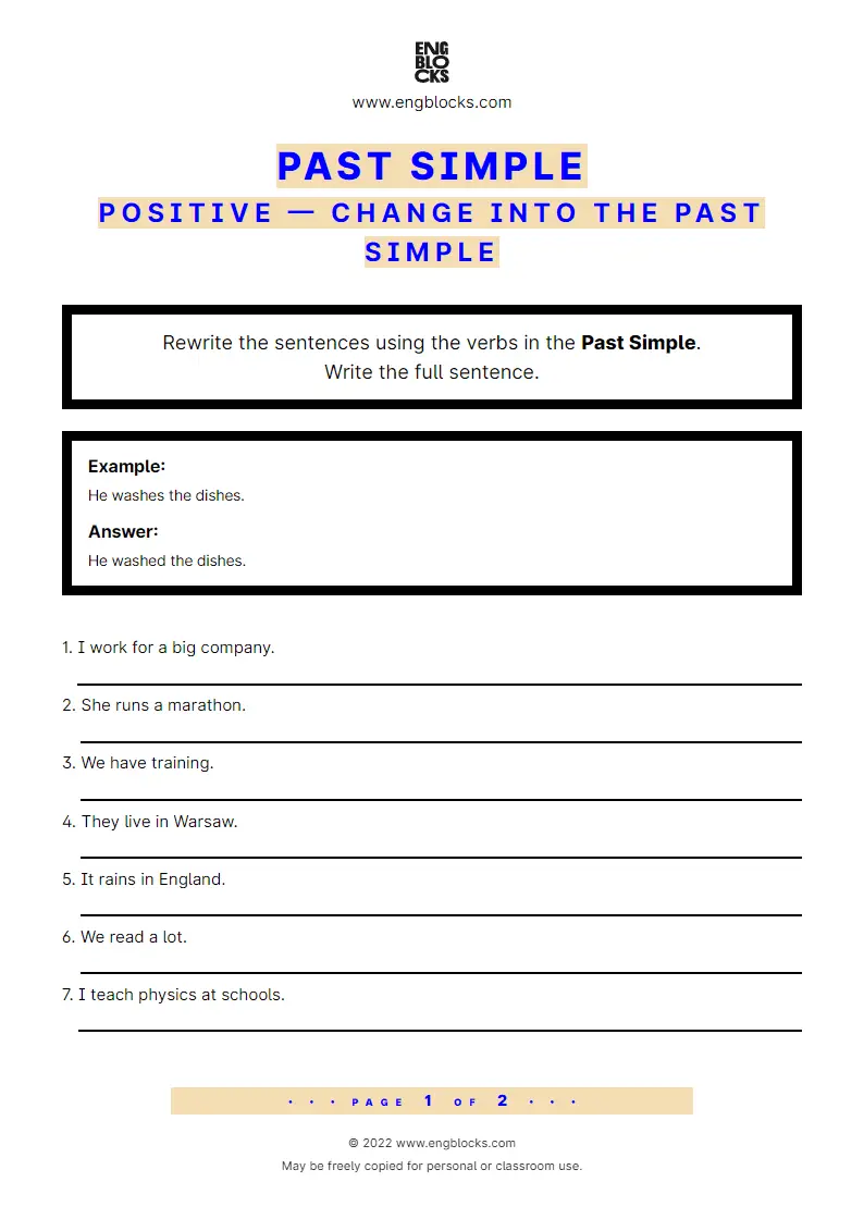 change-sentences-into-the-past-simple-worksheet-english-grammar