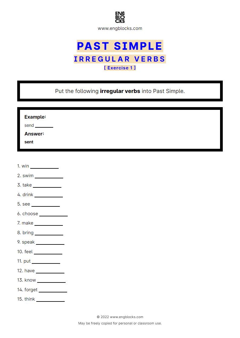 past-simple-irregular-verbs-exercise-1-worksheet-english-grammar